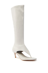 AZALEA WANG CECILE BONE SANDAL STILETTO