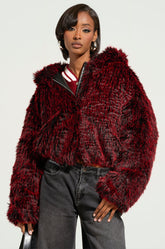 NIKKI FAUX FUR BOMBER