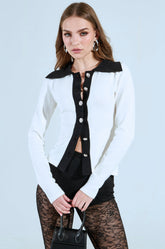 LOTTIE COLLARED LONG SLEEVE SWEATER
