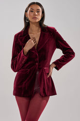 LUXE VELVET TUXEDO BLAZER