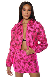 PINK PARA TU BROCADE BOMBER