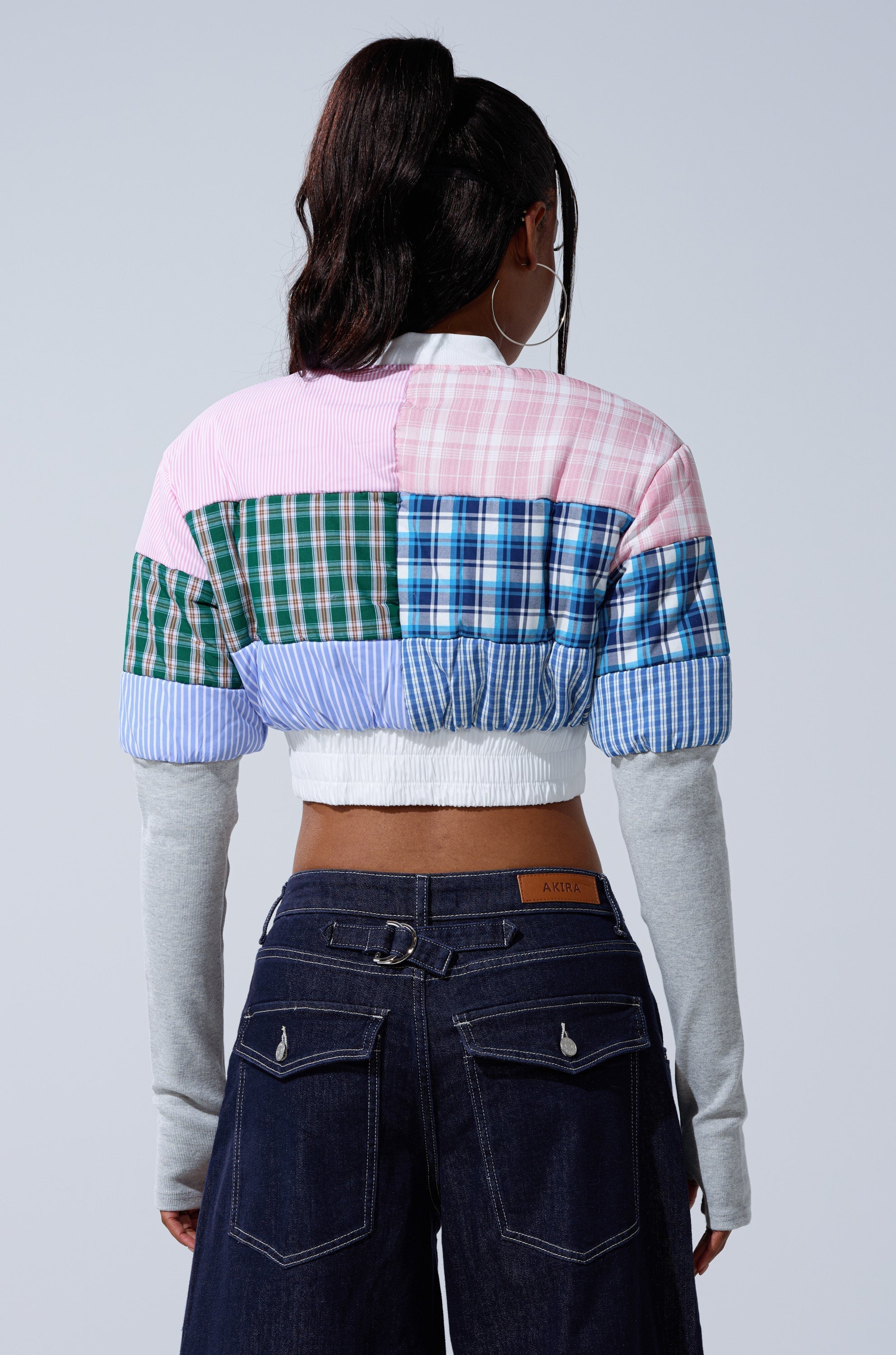 BABY GIRL PATCHWORK BOMBER