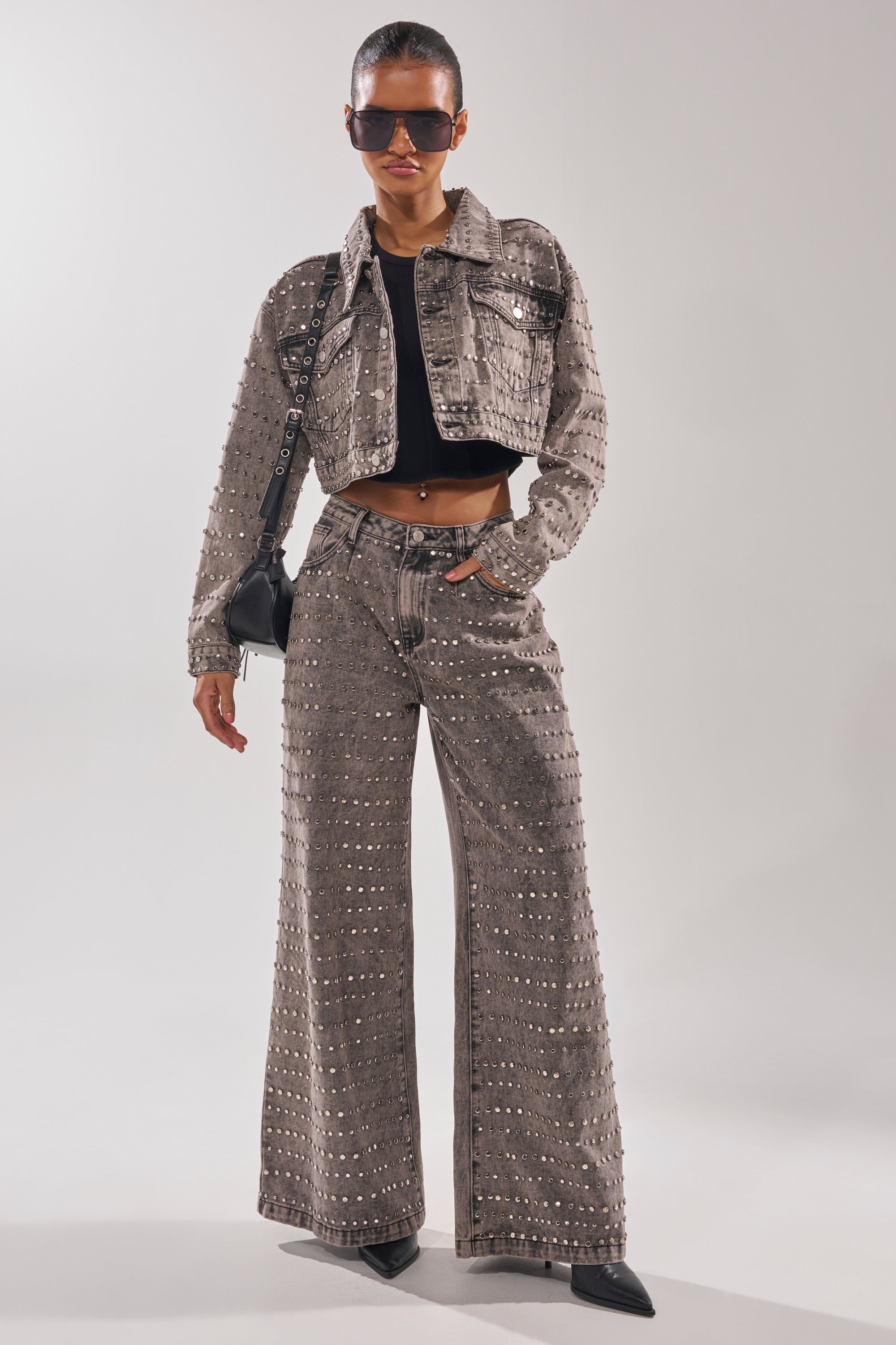 RIZZO STUDDED DENIM JACKET