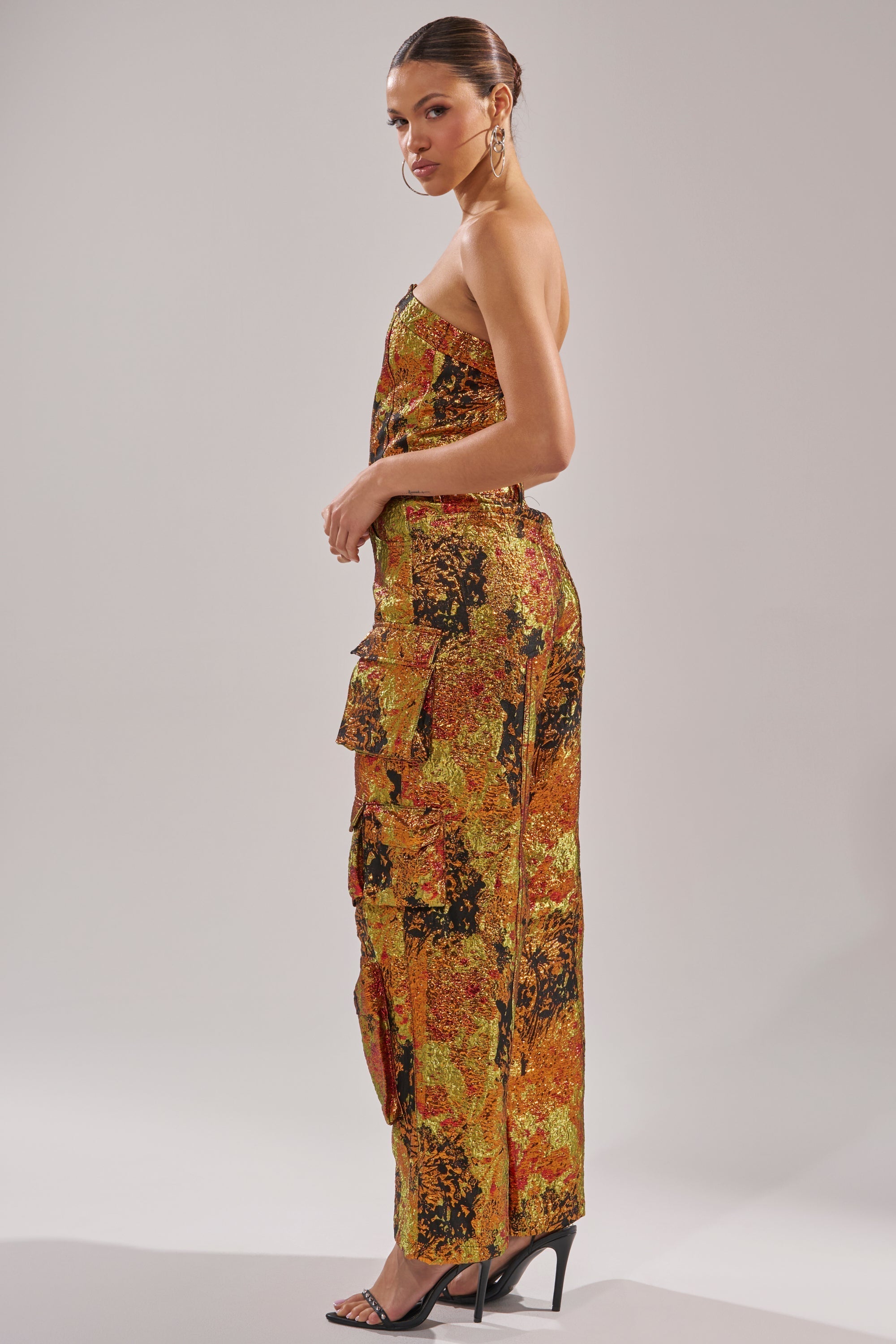 NIKKI BROCADE JUMPSUIT