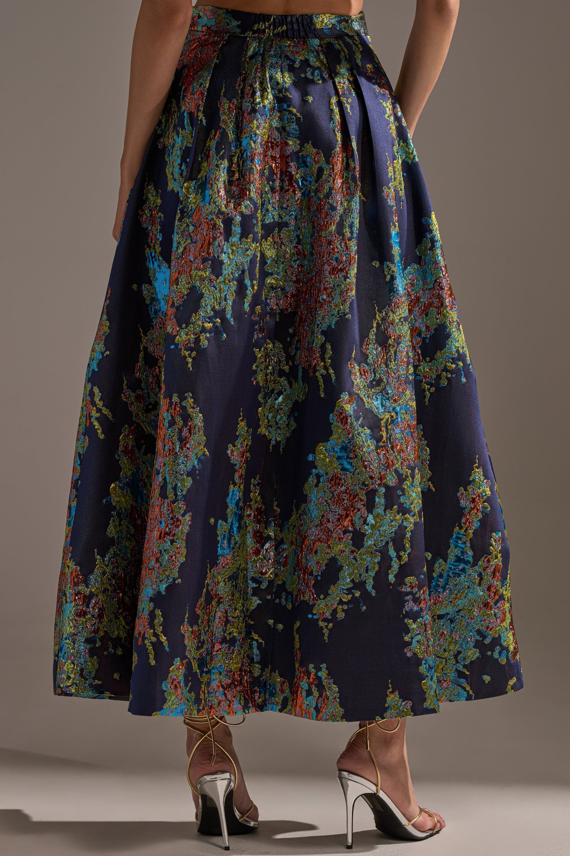 IN THE WILD BROCADE MAXI SKIRT