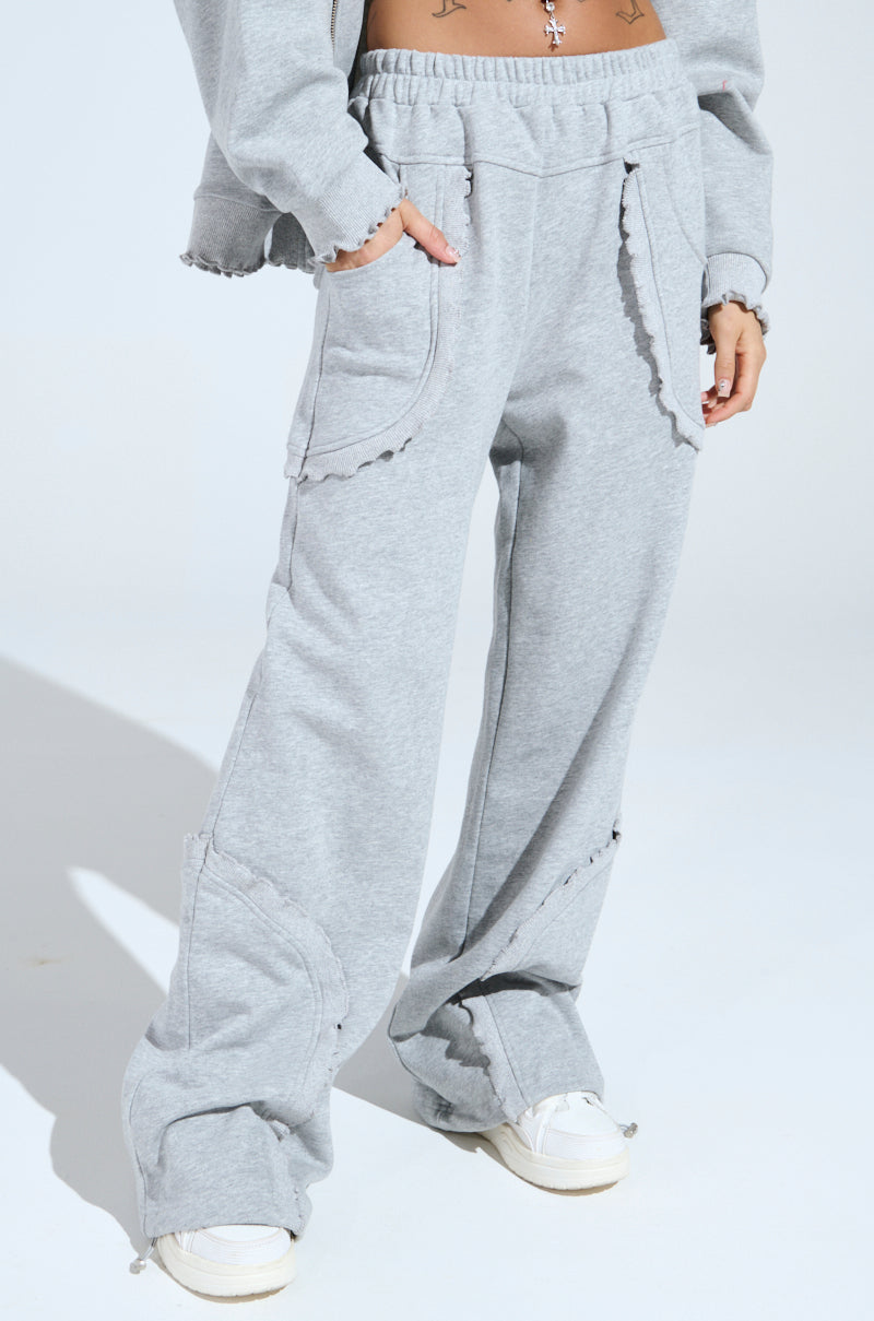 COME CHILL WITH ME WIDE LEG JOGGER
