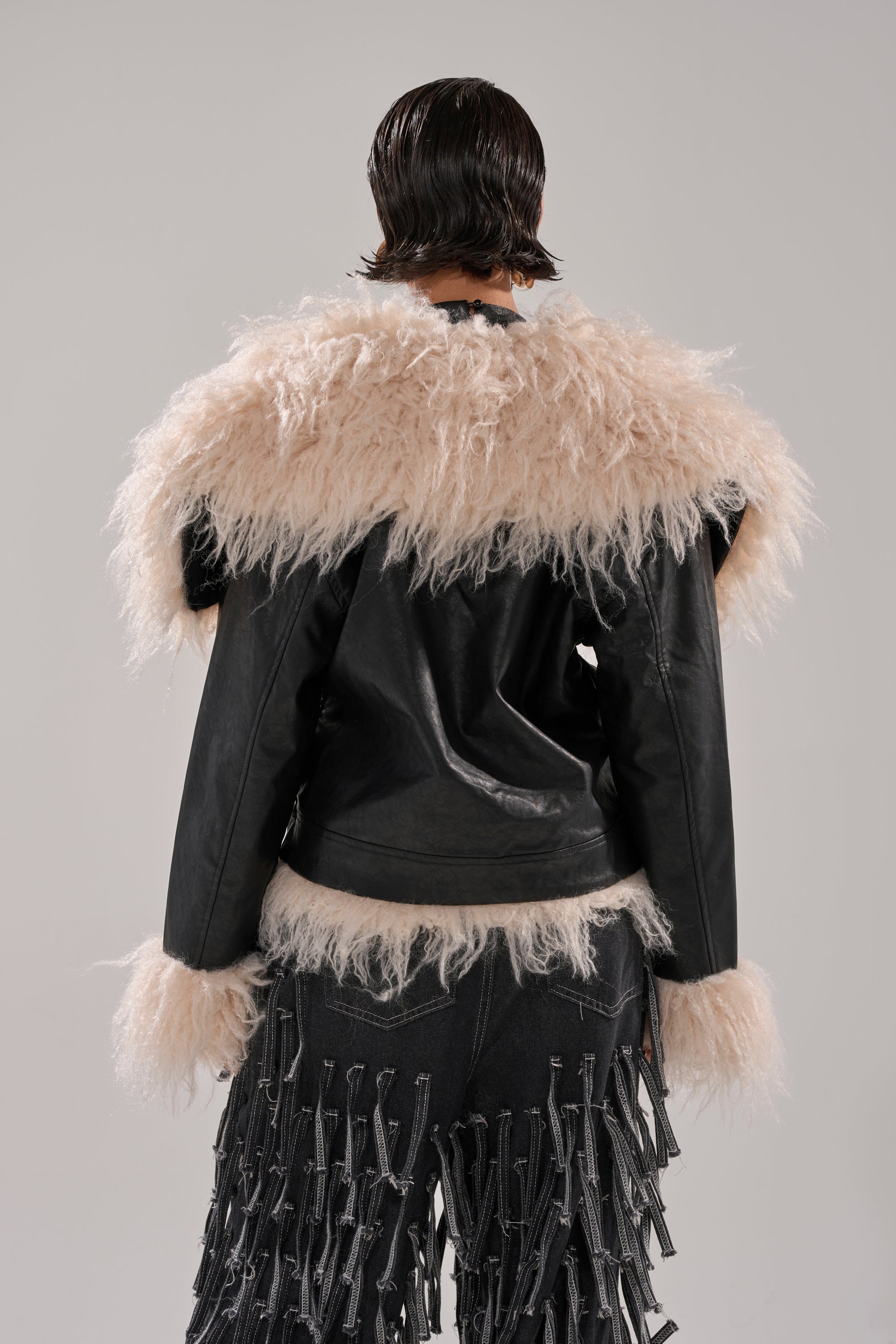 ROSIE FUR TRIM MOTO