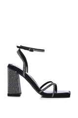 AZALEA WANG EMBELLISHED SANDAL IN BLACK
