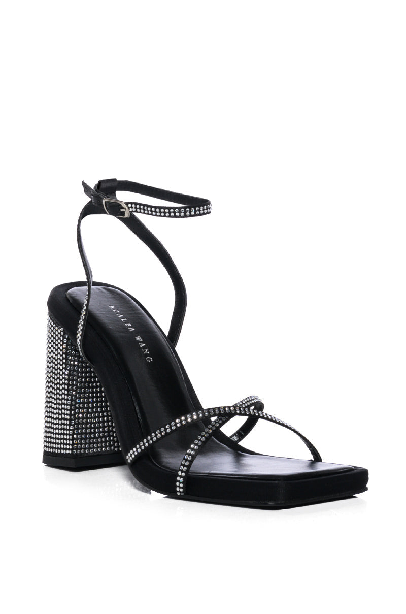 AZALEA WANG EMBELLISHED SANDAL IN BLACK