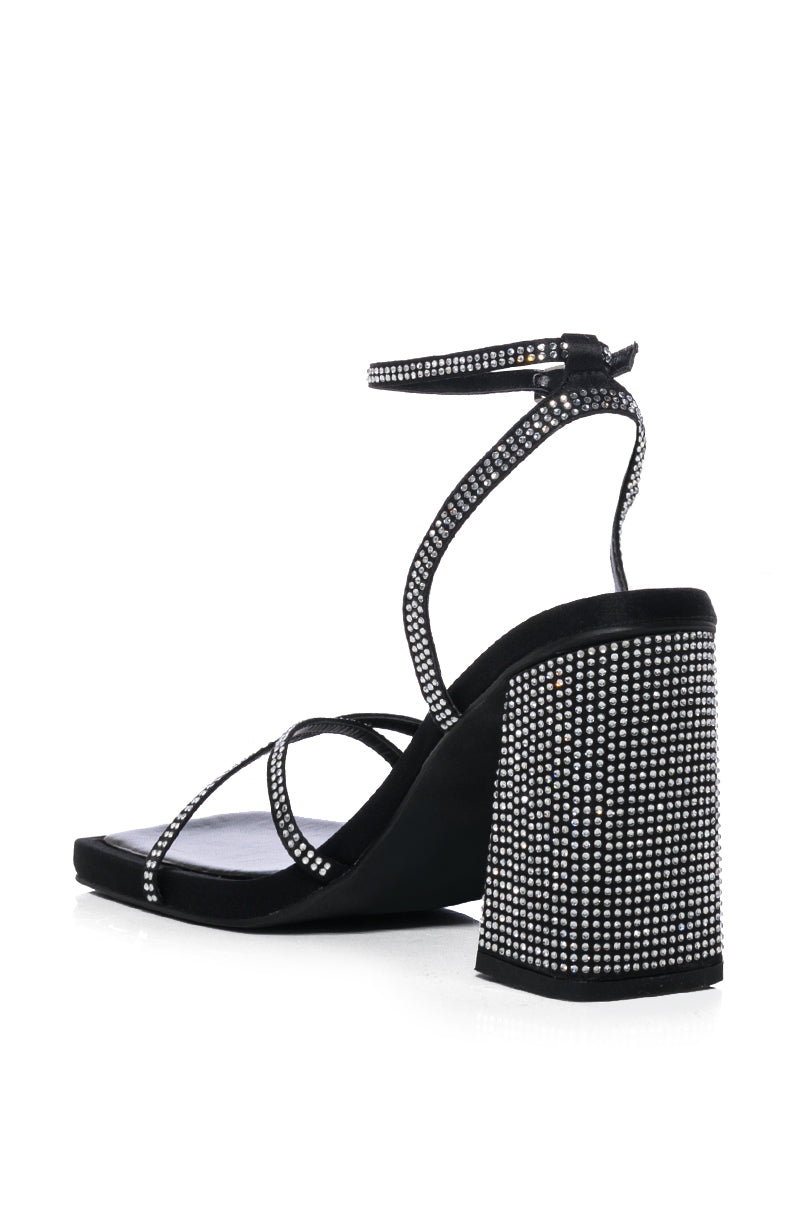 AZALEA WANG EMBELLISHED SANDAL IN BLACK
