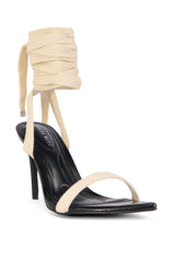 AZALEA WANG HASINA BLACK TIE UP DETAIL SANDAL