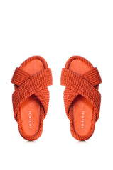 AZALEA WANG LEONIDAS ORANGE ROPE SANDAL