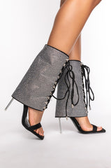 AZALEA WANG OUT ALL NIGHT STILETTO SANDAL IN BLACK