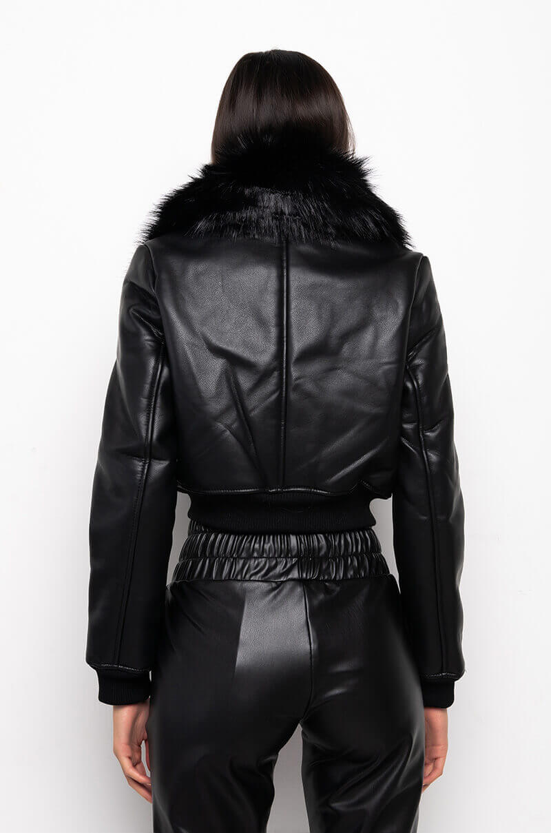 AZALEA WANG PARK CITY BONDED BOMBER JACKET