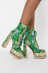 AZALEA WANG RICHIE RICH CHUNKY BOOTIE IN GREEN