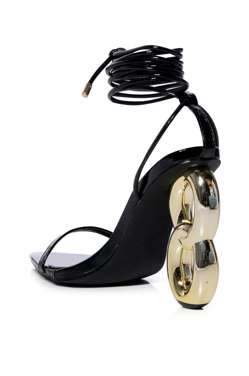 AZALEA WANG SHAWNA BLACK SANDAL