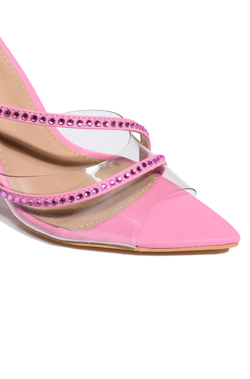 AZALEA WANG SITKA EMBELLISHED STILETTO SNADAL IN PINK
