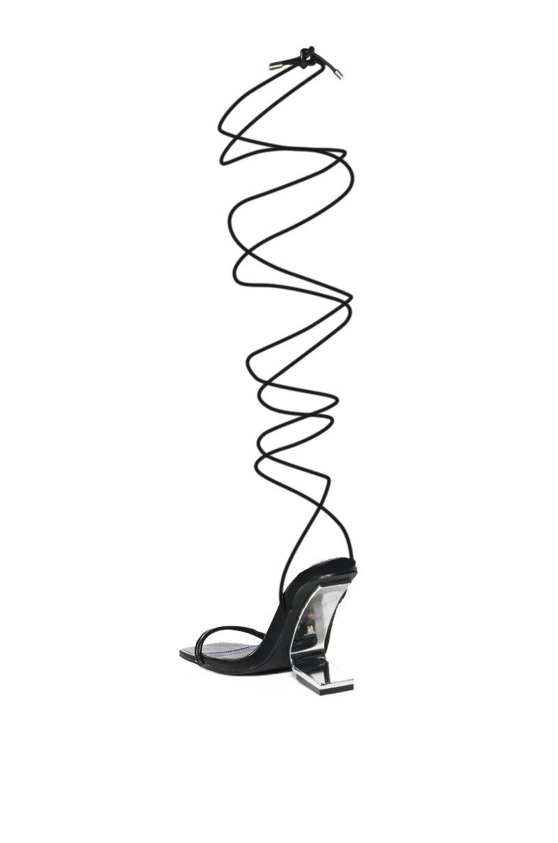 AZALEA WANG FERNANDA SWOOP HEEL SANDAL