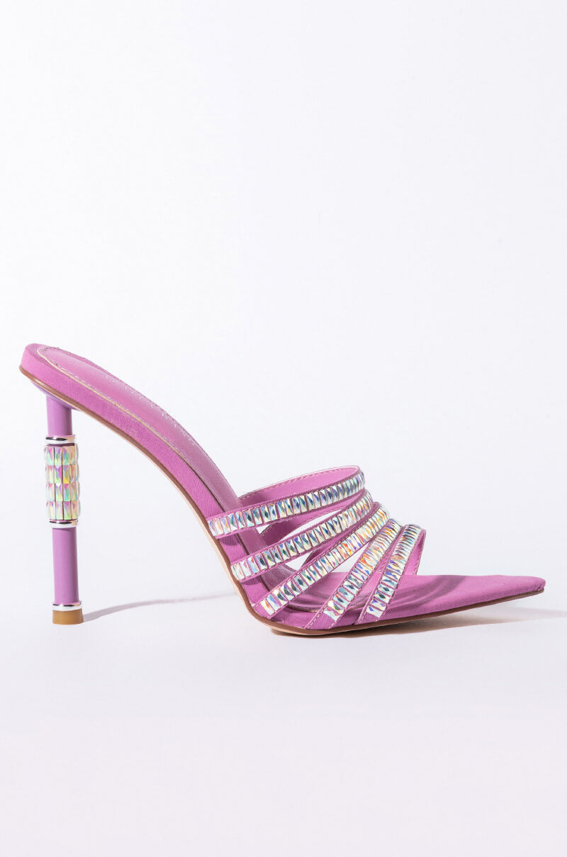 AZALEA WANG TAKE IT BACK STILETTO SANDAL IN PURPLE
