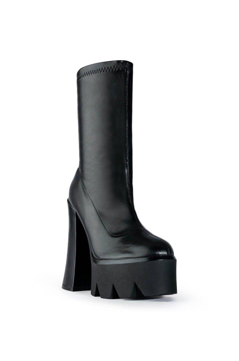 AZALEA WANG TATI CHUNKY BOOT IN BLACK