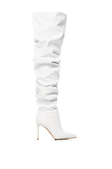 AZALEA WANG TORVI WHITE RUCHED BOOT