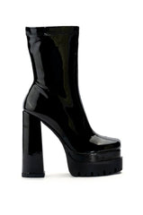 AZALEA WANG VIPER PATENT BOOTIE IN BLACK