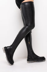 AZALEA WANG WON'T LET YOU DOWN FLATFORM BOOT IN CLEAR