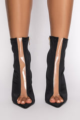 AZALEA WANG WORK FOR IT STILETTO BOOTIE IN BLACK