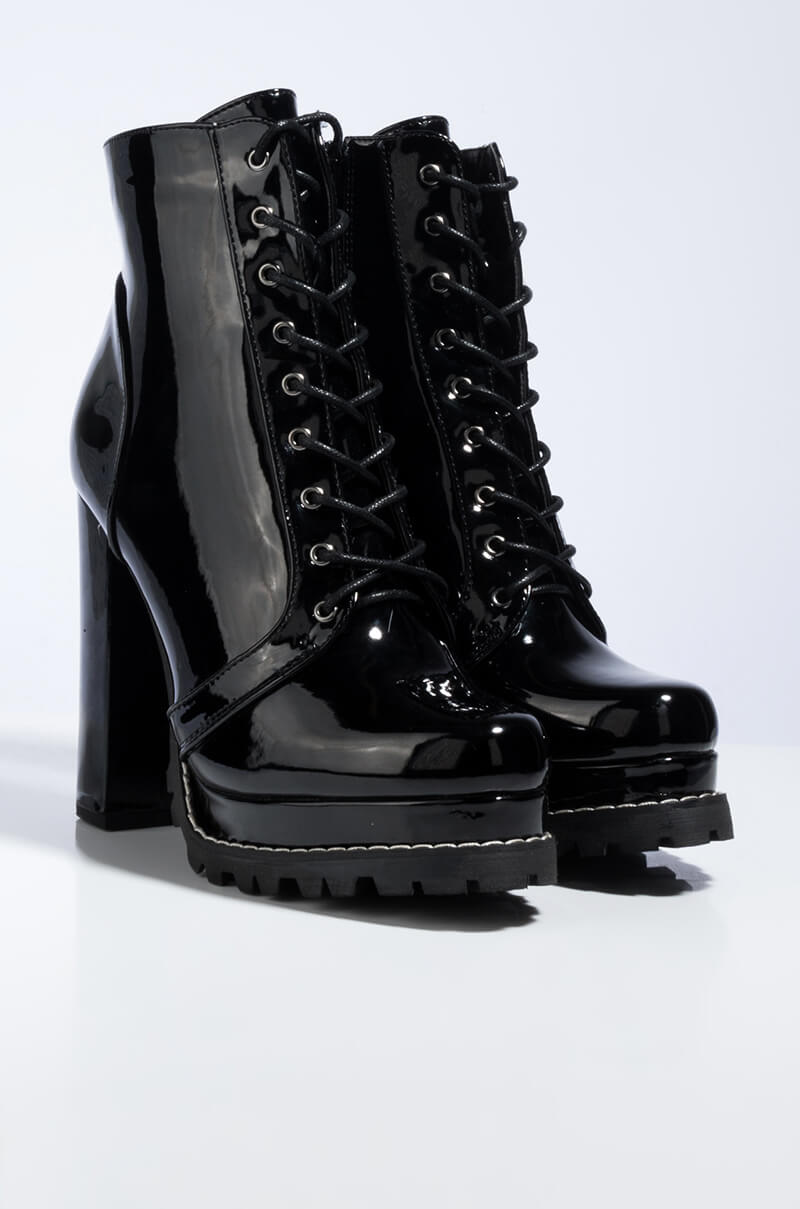 BADASS PLATFORM LACE UP BOOTIE