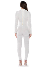 BEAT THE ODDS TEXTURED CATSUIT