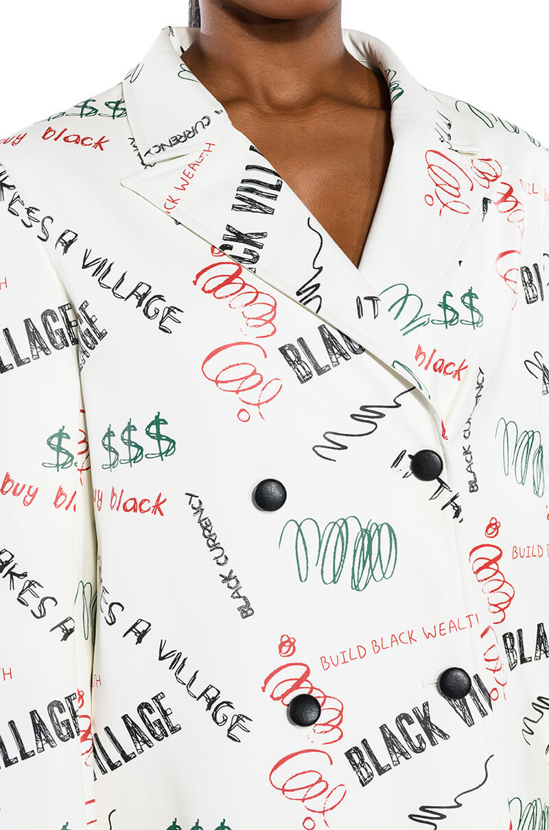 BLACK VILLAGE FOUNDATION LOGO PU TRENCH