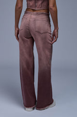 BRAWNWYN OMBRE DENIM BOTTOM IN MAUVE