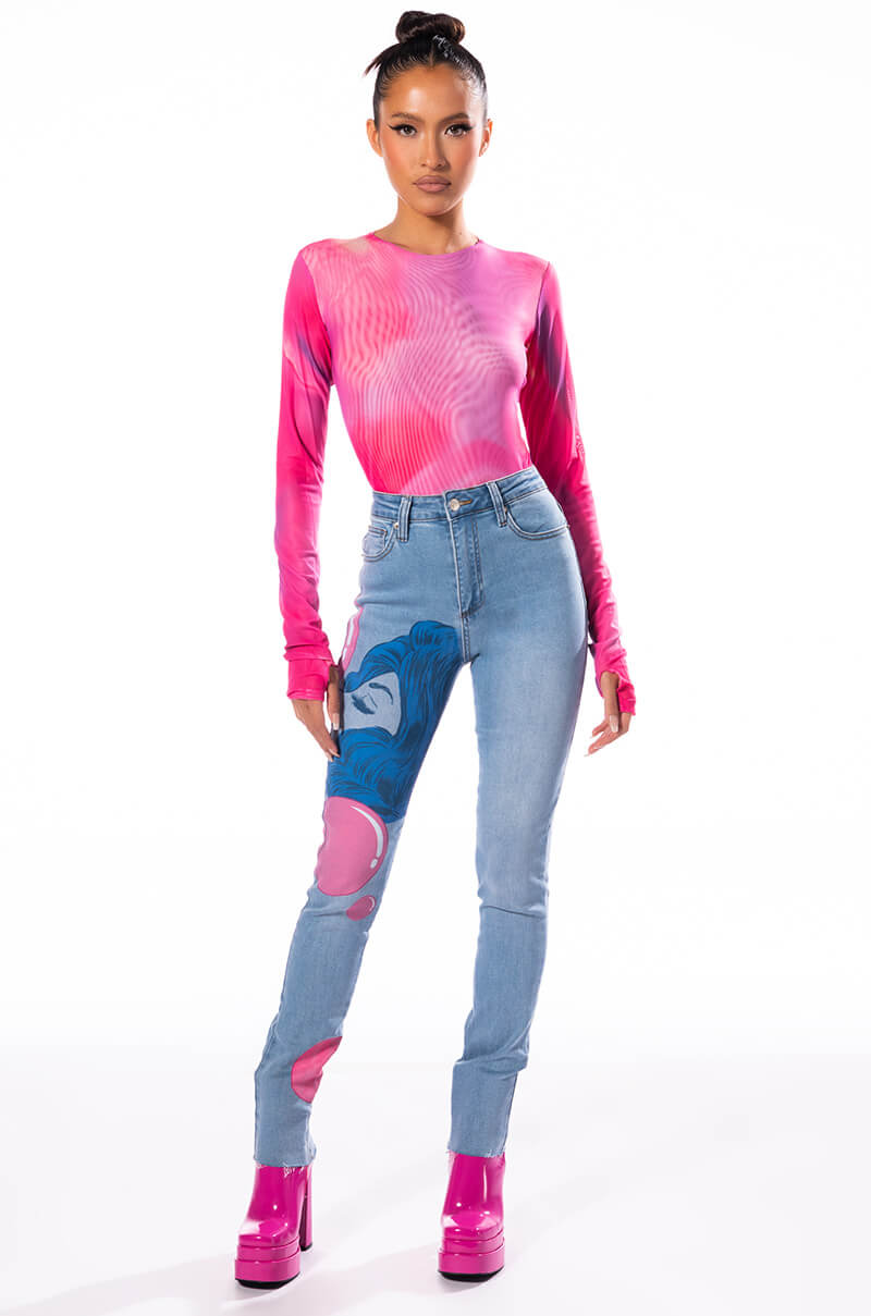 BUBBLE GUM SKINNY JEANS