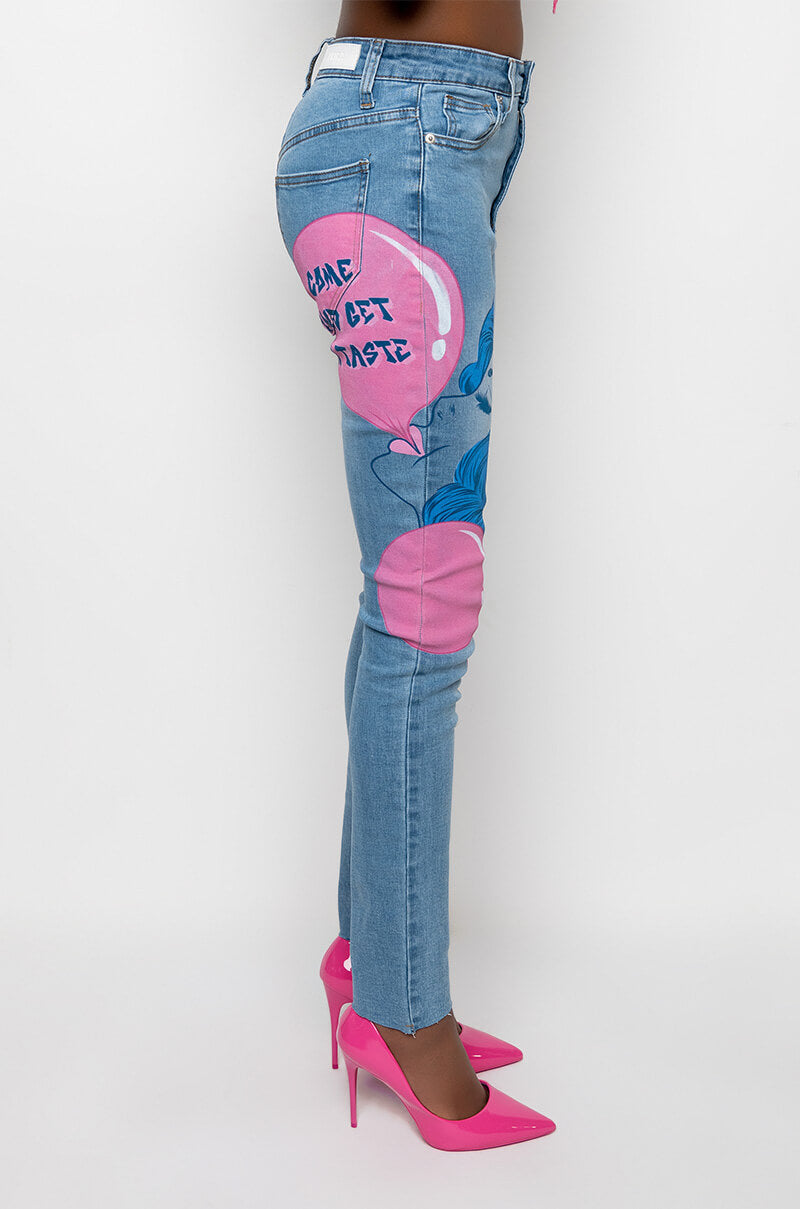 BUBBLE GUM SKINNY JEANS