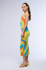 CALL ME CRAZY KNIT MIDI DRESS