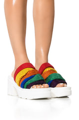 CANI RAINBOW EMBELLISHED CHUNKY SANDAL