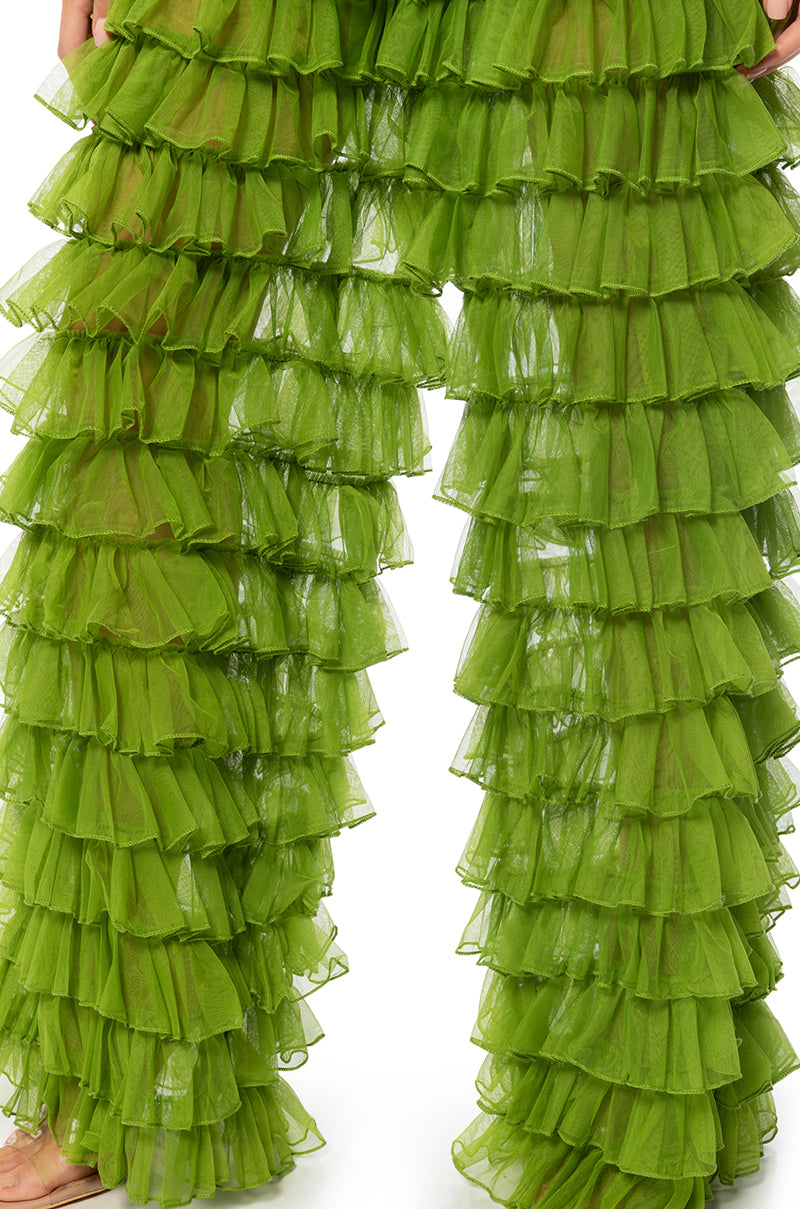 CLARITY RUFFLED PALAZZO PANT