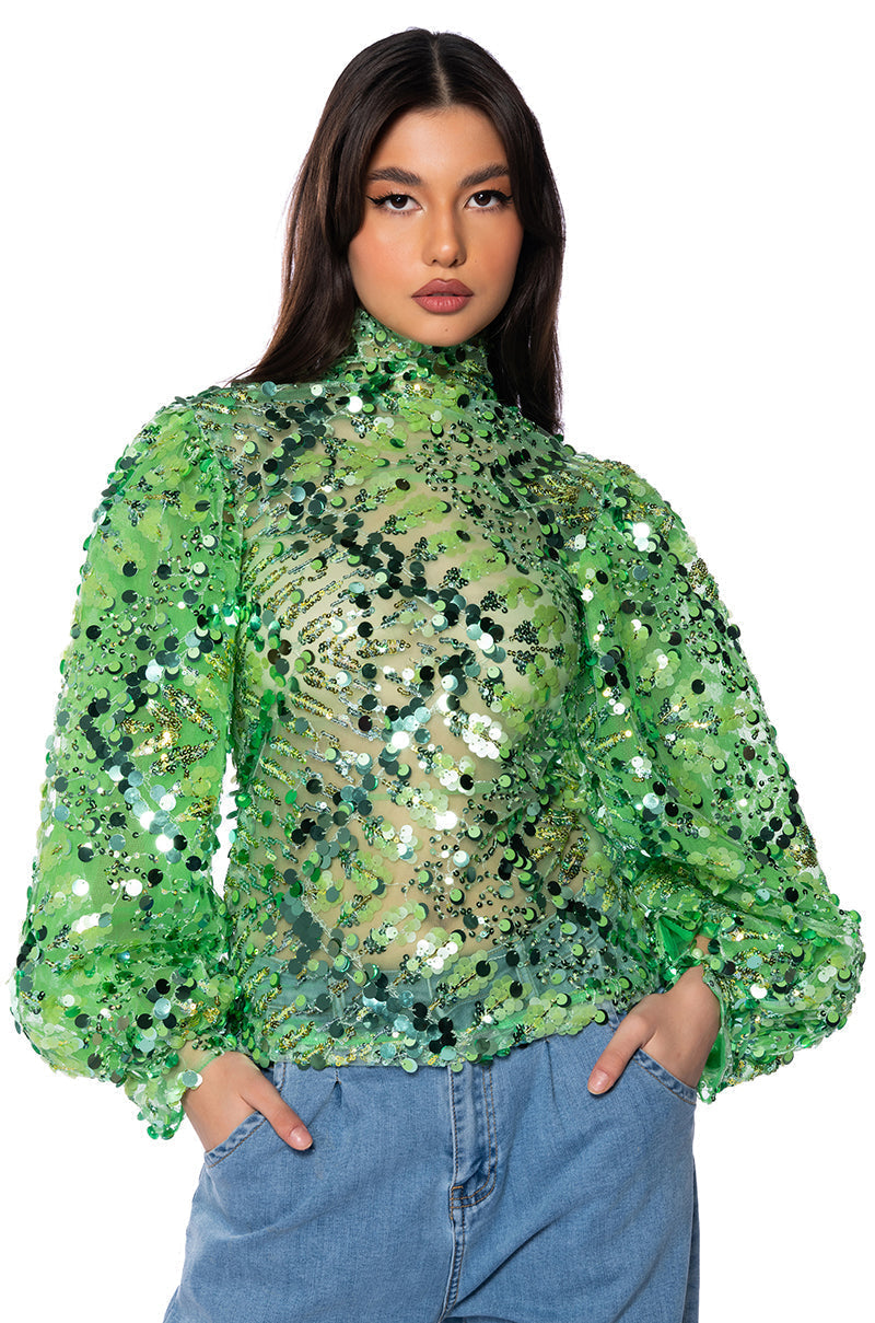 GALAXY EMBELLISHED LONGSLEEVE TOP
