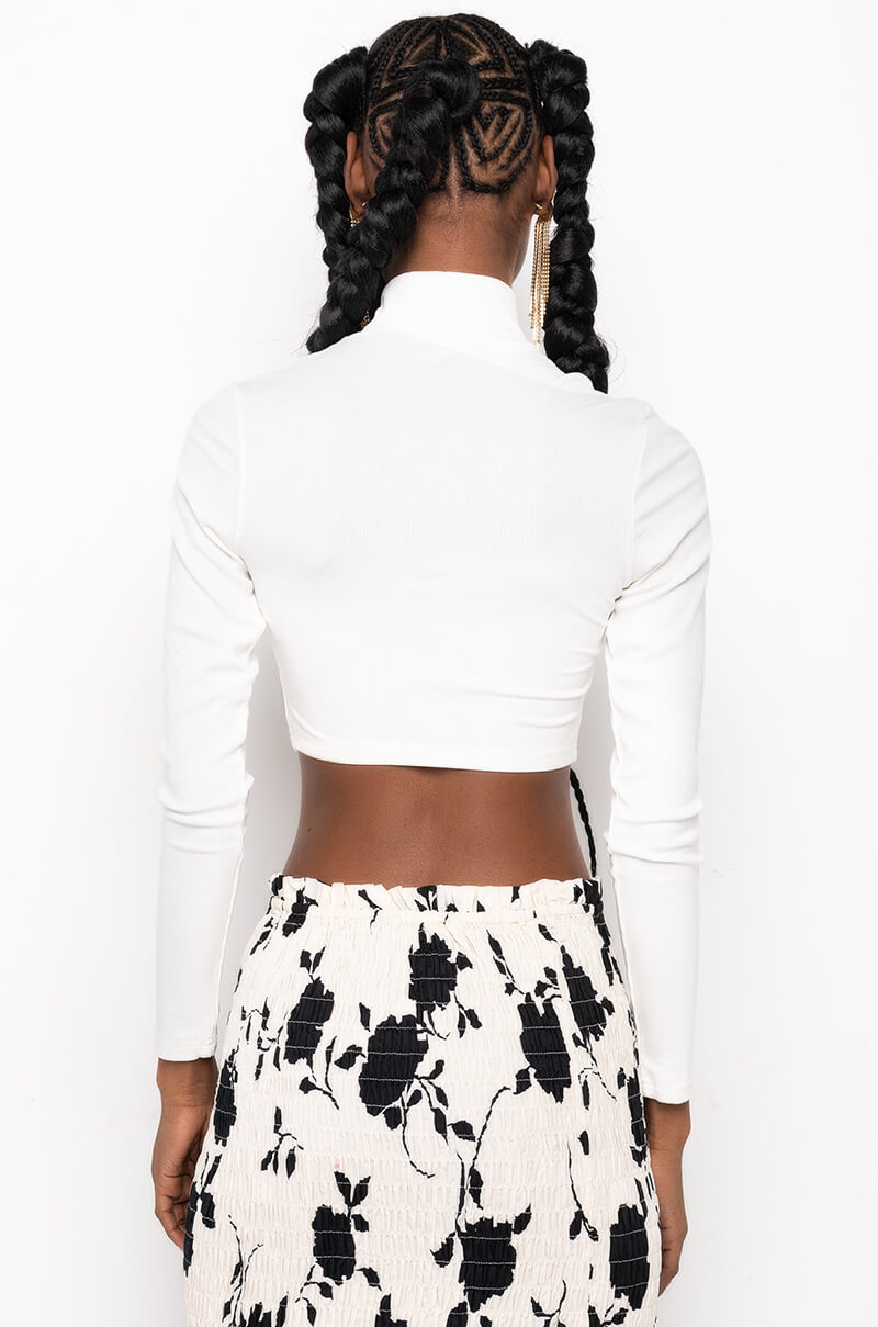 CUT IT UP SAFETY PIN LONG SLEEVE TOP