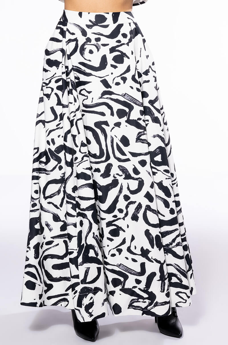 DALI'S MUSE BANDEAU ABSTRACT MAXI SKIRT