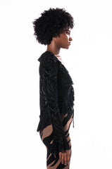 DAYDREAMER LONG SLEEVE TIE BLOUSE