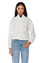 DAYTIME DRAMA TWEED BOMBER