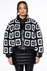 DREAMY HAND KNITTED CROCHET PUFFER