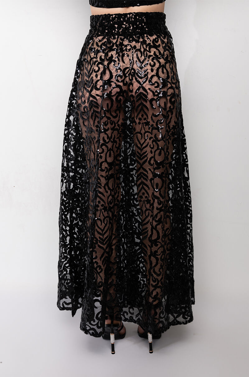 ESTELLE SEQUIN MAXI SKIRT