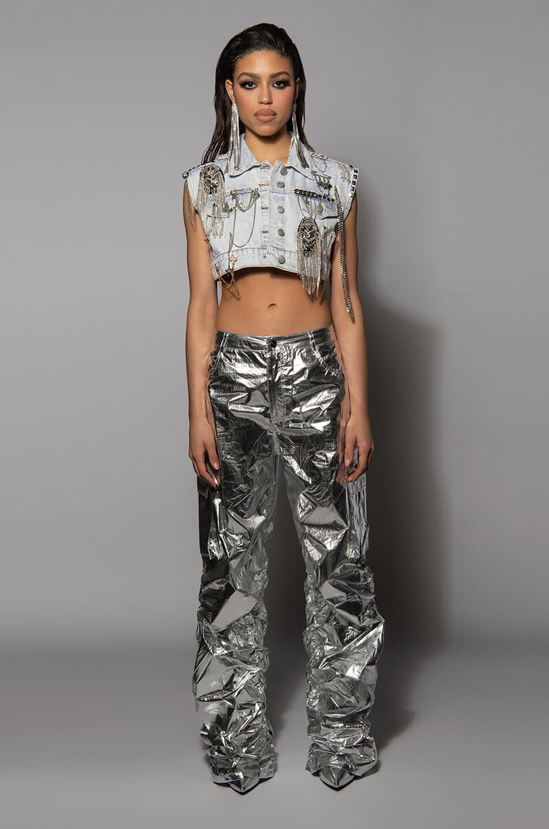 GLIMPSE OF MAGIC RELAXED METALLIC PANT