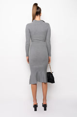 GOOD LOVE LONG SLEEVE MERMAID MIDI DRESS