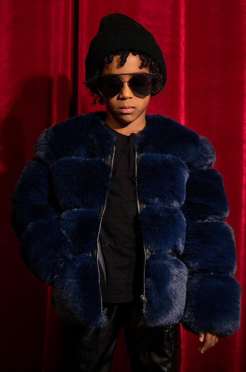 GOT IT FROM MY MAMA FAUX FUR JACKET