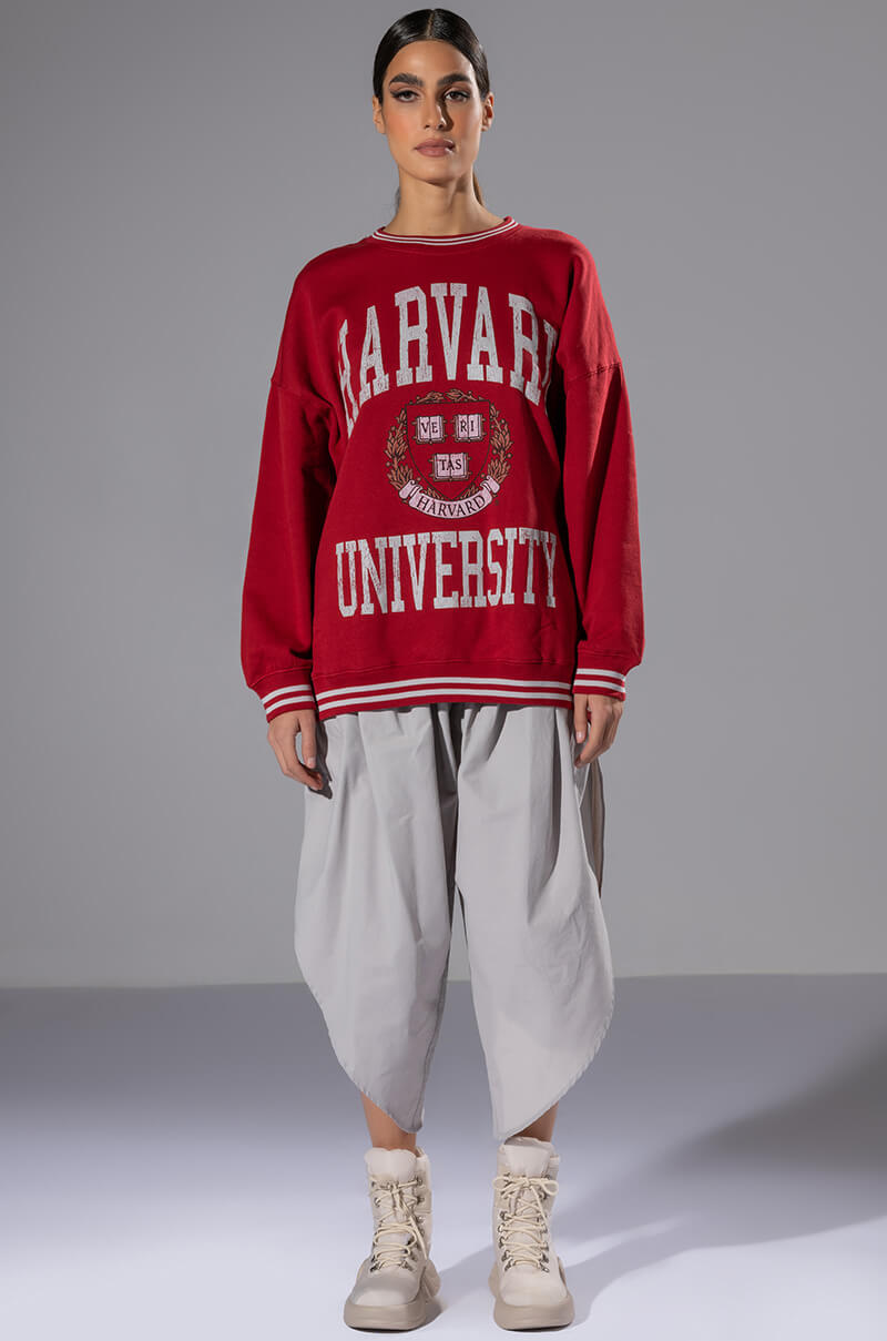 HARVARD OVERSIZED SWEATSHIRT