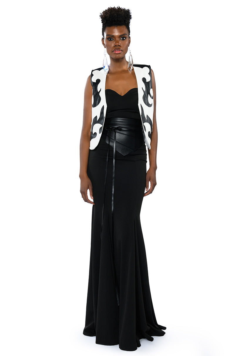 HEART IN THE HIGHLANDS FAUX LEATHER VEST