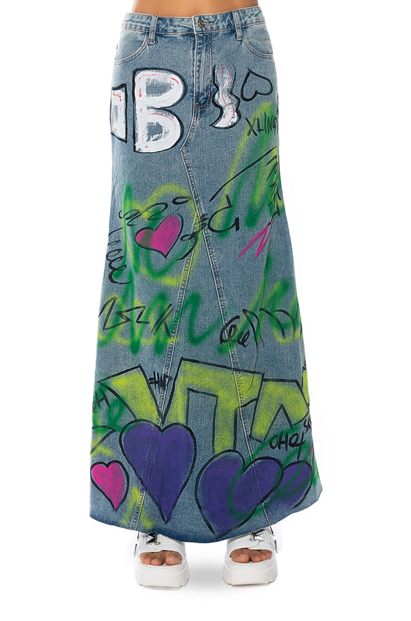 HEAVY HITTER DENIM SKIRT